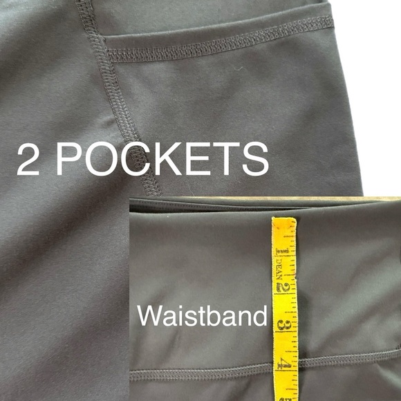 Zuda Plus Iron Gray Leggings: Wide Waistband, Full-Length, Pockets. Sz 3X - Picture 10 of 17